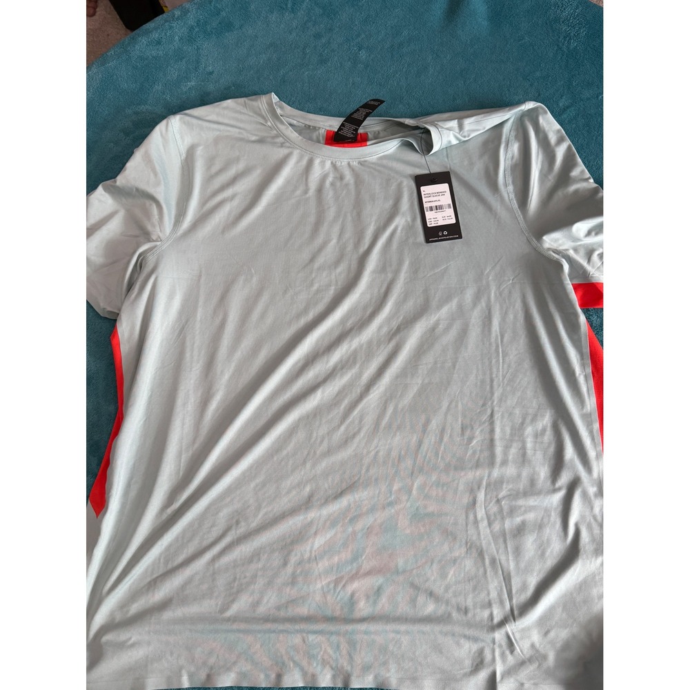 Peloton Interlock Bonded Short Sleeve 244 Mens XL Light Blue Neon MT00430-072
